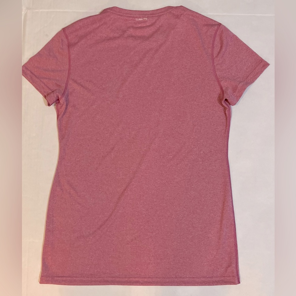 Adidas Heathered Pink CLIMALITE Athletic Shirt-NWOT - Picture 2 of 9
